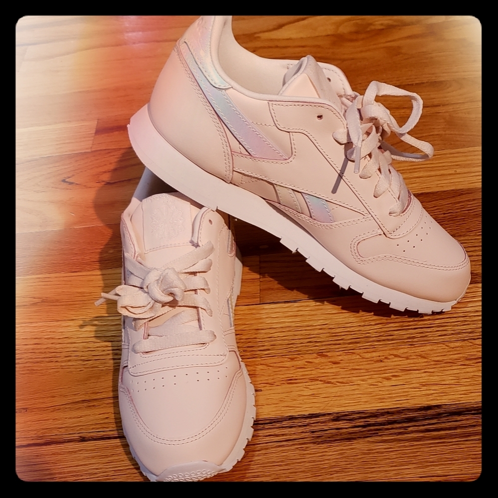 Pink and Iridescent Youth 6 Reebok Classics